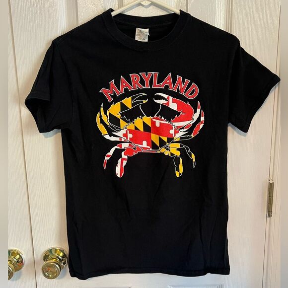 Gildan Other - Gildan Mens‎ Small Maryland Cotton Black Short Sleeve Tee